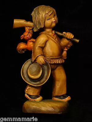 Anri Italian Woodcarving Figurine Statue Of Tracker With Gun By Juan Ferrandiz  • $229.99