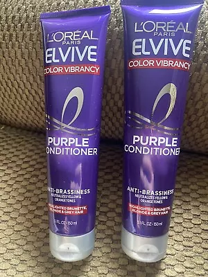 2 -L’Oréal Paris Elvive Color Vibrancy Anti-Brassiness Purple Conditioner 5.1 Oz • $12.99