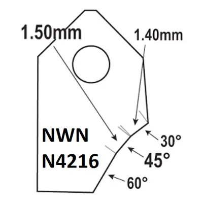 45°-1.50mm.Valve Seat Cutting Carbide Tip BitSERDI NEWEN ROTTLER SUNNEN GOODSON • $18.30