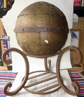 Vintage MODERN METAL Art Globe Sculpture ~ From Mexico ~Yard Or InHouse Display. • $99.99