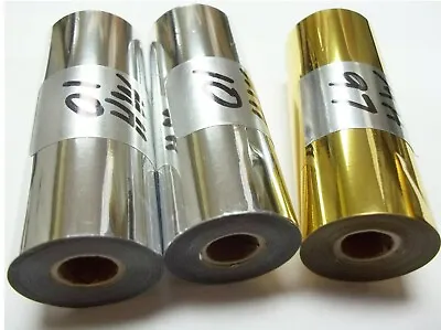 Hot Stamp Foil -3  X 95' - 3 Roll Pk -You Choose: Silver/Gold - Price Advantage* • $13.99