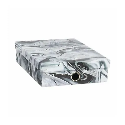 £9 • Buy WHSmith Marble Document Box With Lid A4 Paper Storage Filing Home Office