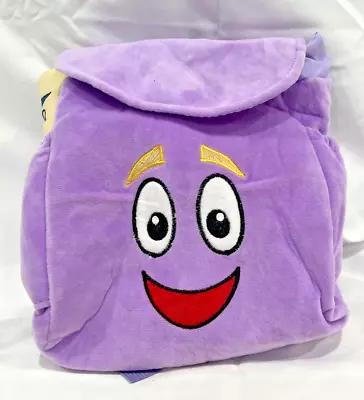 Nickelodeon Purple Dora The Explorer Mr. Face Plush 10  Backpack Tote With Map • $16.95