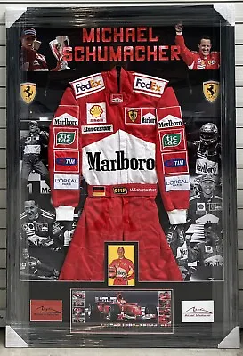 MICHAEL SCHUMACHER Signed Photo & Race Suit F1 Scuderia Ferrari FRAMED COA • $2280.14