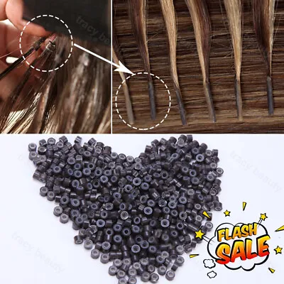 I Tip Micro Ring Beads Replacement Tool Beads For 0.5g 1g I Tip Hair Extensions • $6.37