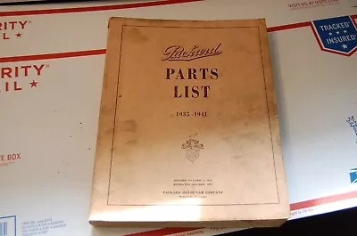 PACKARD MOTOR CAR COMPANY PARTS LIST 1935-1941 Reprinted 1947 Great Condition • $34.95