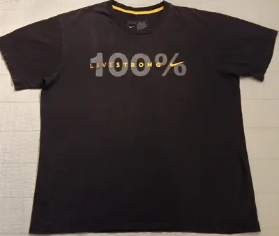 Men's XL Nike Black Livestrong 100% Athletic T Shirt • $15