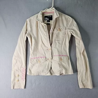 Eckored Corduroy Jacket Womens Extra Small Ivory White Y2K Academic Blazer • $24.99