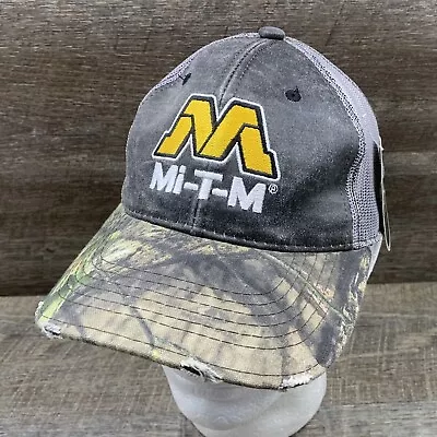 Mi-T-M Trucker Hat Ball Cap Adjustable SNAPBACK Distressed Camo Mesh Back NWT! • $11.71