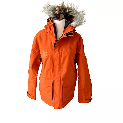 Lindblad Expedition Jacket Men Sz S Orange National Geographic Antarctica 50th • $100