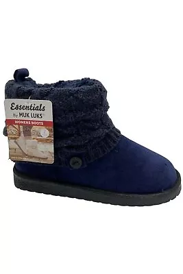 Muk Luks Sweater Knit Winter Boots Laurel Navy • $27.99