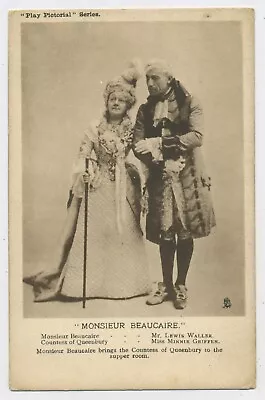 Lewis Waller & Minnie Griffen In Monsieur Beaucaire Vintage Theatre Postcard F7 • £3.95