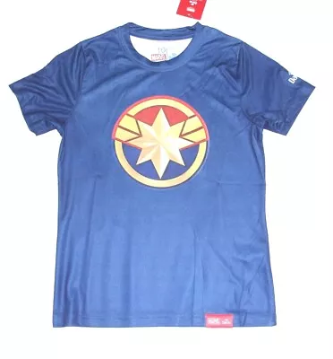 Marvel X Daedo Dae Do Captain Marvel Logo Boys Active Wear Tee Shirt --NAVY • $15.99