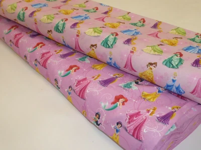 £3.65 • Buy DISNEY PRINCESS - Cotton Fabric  - Crafts / Curtains / Cushions - TWO DESIGNS