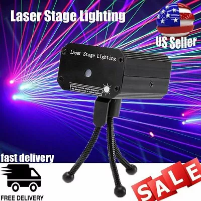 Mini Laser Projector Stage Lights LED R/G Lighting Xmas Party KTV DJ Disco Light • $14.98