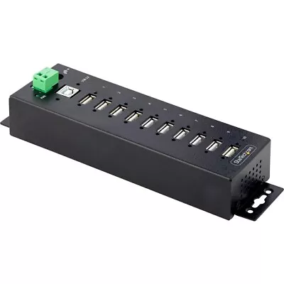 StarTech 10-Port Industrial USB 2.0 Hub W/ESD Level 4 Protection Mountable • $146.38