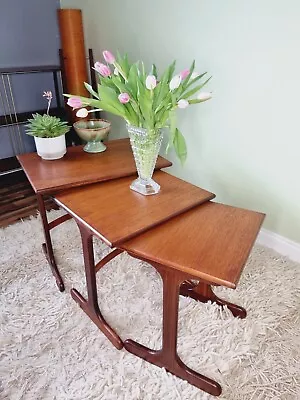 Vintage G Plan Fresco Nesting Tables Teak Side Coffee Table Mid-Century Danish • £175