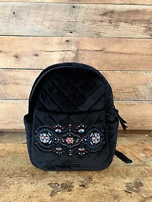 Vera Bradley Winter Ornaments Small Black Velvet Backpack ---NWT • $79.95