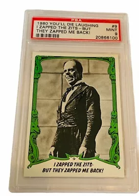 Monster Die Laughing 1980 Topps Universal Horror Card PSA 9 Phantom Lon Chaney  • $600