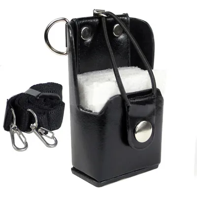 Hard Leather Case Cover Bag-Holder For Motorola Walkie Talkie MAG ONE A8 A6 • $14.50