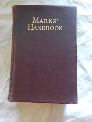 Marks' Mechanical Engineers Handbook Third 3rd Edition 1930 Engineer's Handbook • $100