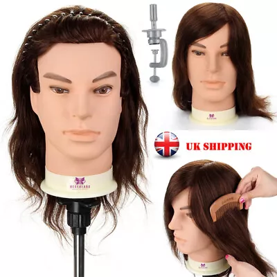 £20.69 • Buy 12  Real Hair Men Male Training Head Hairdressing Academy Barber Mannequin Doll