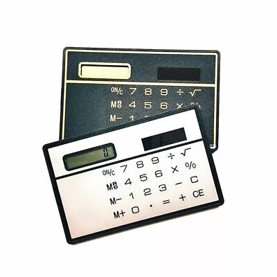 £9.57 • Buy Mini Calculator Ultra Thin Credit Card Sized 8-Digit Portable Solar Powered 1PCs