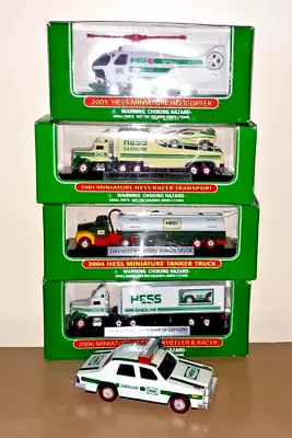 HESS Miniature Toy Truck Lot Of 4 2001 2004 2005 2006 :FREE 2003 Mini Patrol Car • $17.99