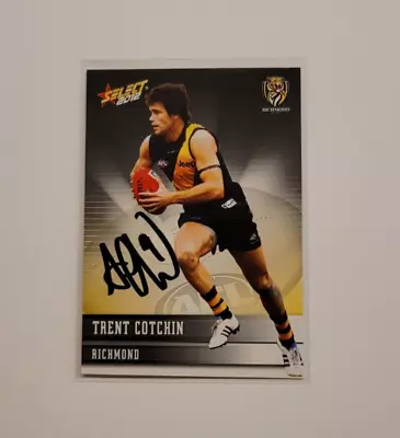 Richmond Tigers - Trent Cotchin Signed Afl 2012 Select Card • $34.95