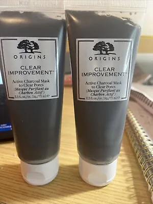 Oil/Acne Mask By Origins Clear Improvement Purifying Detox New Boxed 2 Full Size • $15