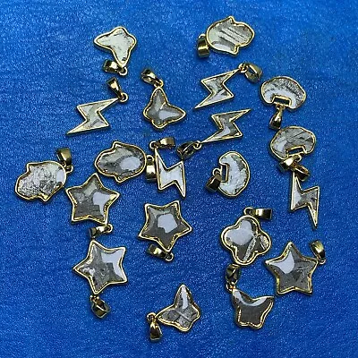 20PCS Aletai Iron Meteorite Pendant Brass Surface Plated With 18K Gold  -KX221 • $0.99
