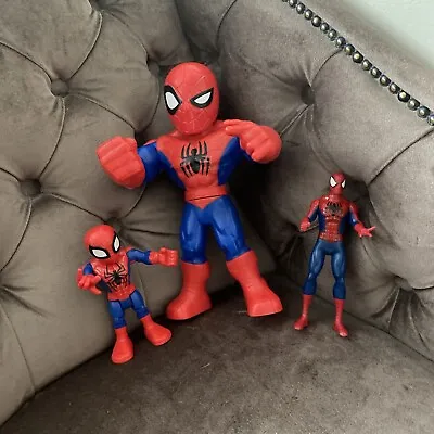 Hasbro Heroes Spiderman Marvel Super Hero Mega Mighties X3 Action Figures • £5.99