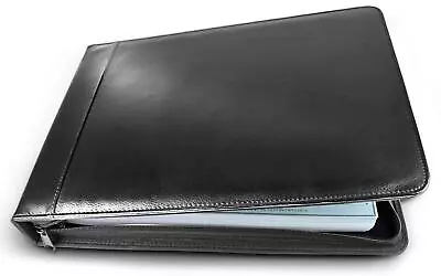 Executive Business Check Binder PU Leather 7 Ring Checkbook Cover (3 Checks On • $37.35