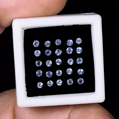 VVS 25 Pcs Natural Tanzanite 2mm Round Cut Sparkling Top Quality Gemstones Lot • $11