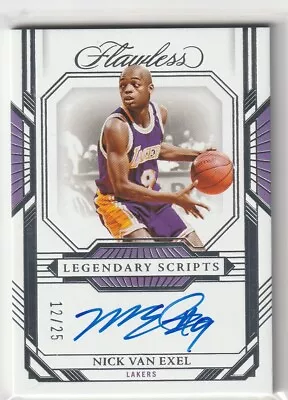 Nick Van Exel 2022/23 Flawless Lakers Legendary Scripts Autograph Auto 12/25 • $150