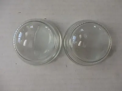 2 Vintage Dome Shaped Clear Glass Magnifying 3 1/4  Paperweights • $11.99