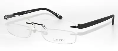 New Eyeglasses Marchon Airlock Integrity 200 001 Matte Black 54-18-140 • $29.99