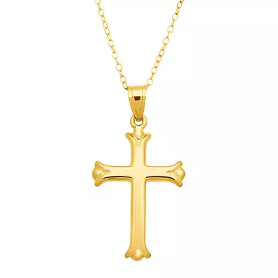 Finecraft Simple Cross Pendant In 10K Gold • $59.99