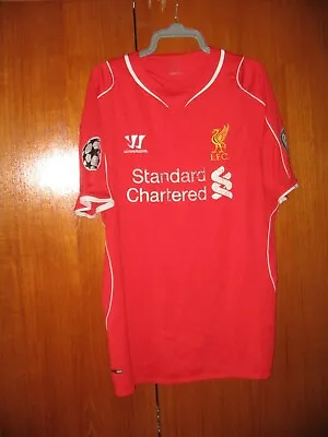 £0.01 • Buy Liverpool Football Shirt Warrior 2014 Home Europe Size L 42/44 Gerrard 8
