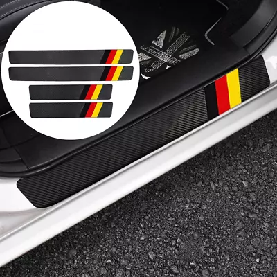 4X Germany Flag Door Sill Plate Protector Tri Color Step Cover For BMW Audi Benz • $11.99