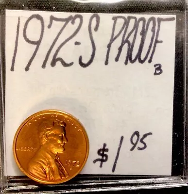 1972 S Lincoln Cent. Proof. ENN Coins • $1.95