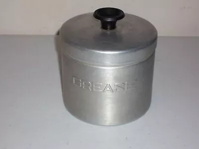 Vintage 3 Piece Tin Aluminum Grease Canister Container Storage Jar Lid Strainer • $14.99