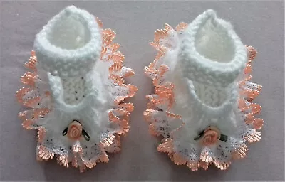 Hand Knitted Dolls Clothes. Fit Reborn Baby Doll18 /19   Premature Baby 4/7lb. • £4.50