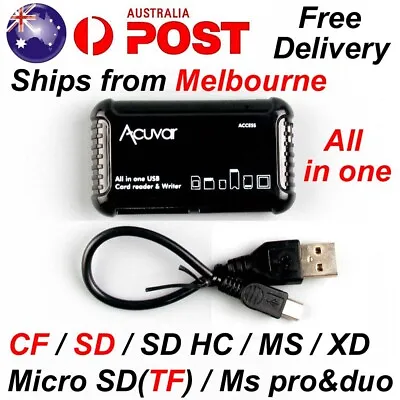USB Adapter SD HC Micro SD TF CF XD MS PRO DUO Card Reader Writer For PC MAC • $6.29