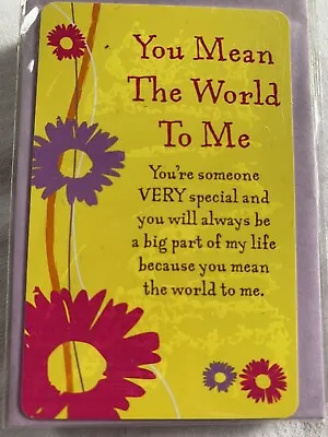 £1.99 • Buy Keepsake Wallet Cards “You Mean The World To Me”