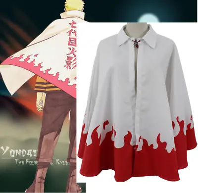 Naruto Anime Cosplay Costume 7th Leaf Hokage Robe Cape Cloak Halloween Party • $16.99