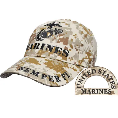 U.S Marine Corps Semper FI Hat Digital Desert Camouflage USMC Licensed Ball Cap • $15.88