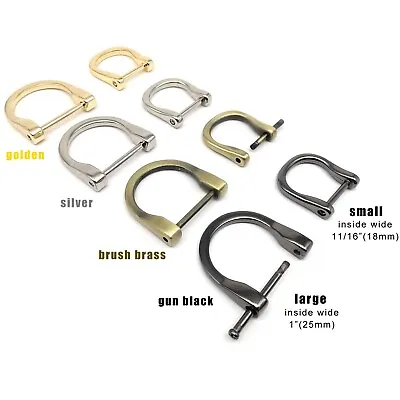 1/5 Metal Detachable Openable Handbag Leather Bag Purse Strap Belt D Ring Buckle • £3.95