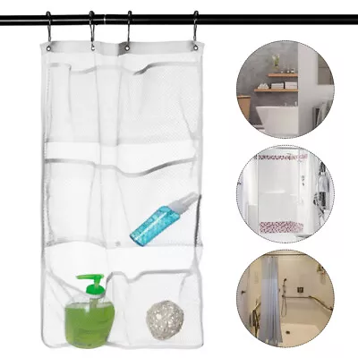 2pcs 6-Pockets Bathroom Shower Caddy Storage Bag Mesh Bathtub Baby Wall Hanging • $7.99