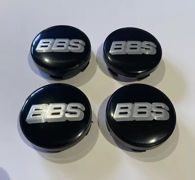 BBS Wheel Centre Caps Black & Silver 60mm X4 Cap • $36